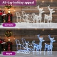 thumbnail image 3 of vidaXL Reindeers & Sleigh Christmas Decoration 160 LEDs 51.2" Acrylic, 3 of 12