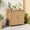4x2 Natural Color, variant on 18.3"D x 34.3"W x 63.2"H (5.2 sq ft) Outdoor Wooden Storage Shed with Adjustable Shelves - Gray