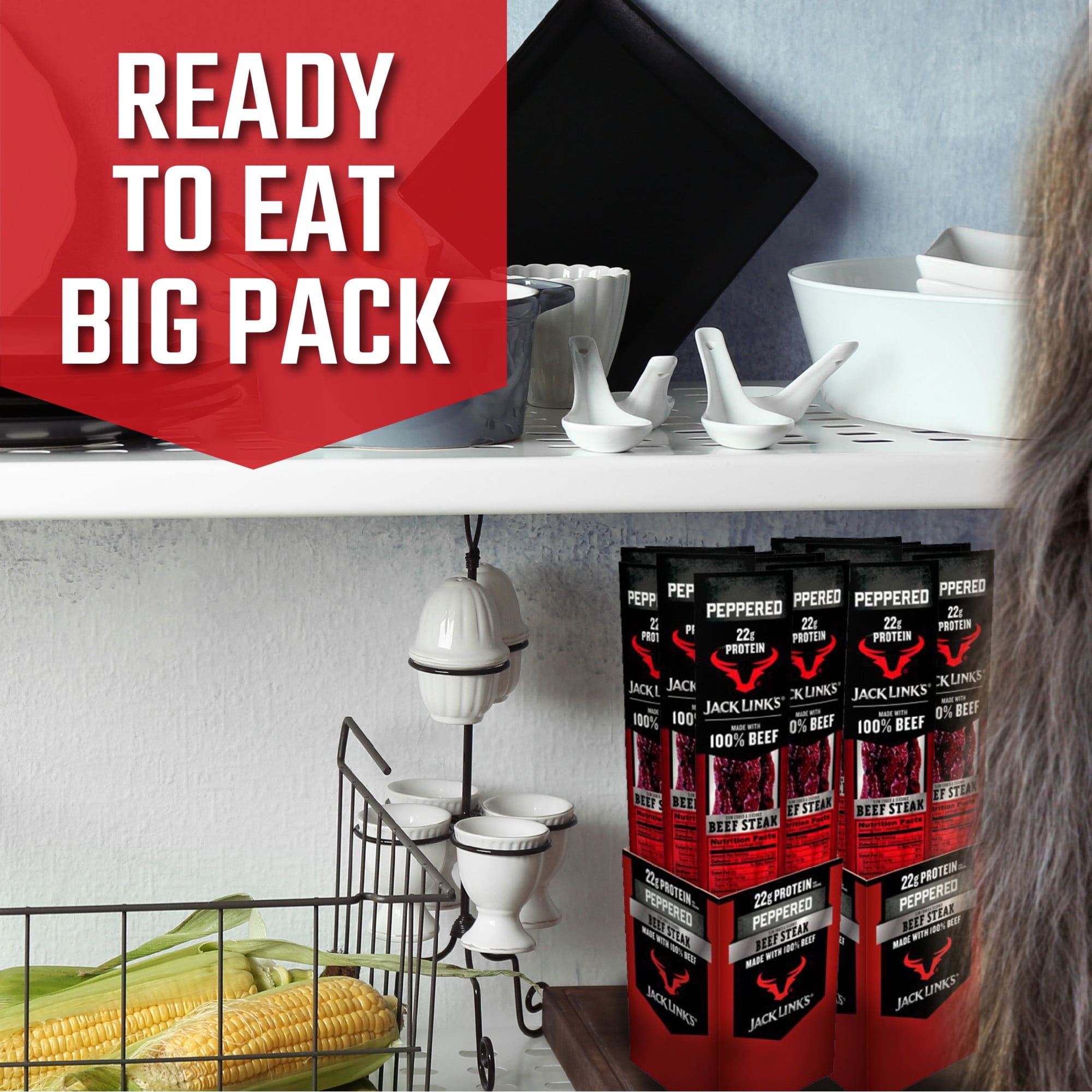 2oz Jack Links Beef Pepper Kippered Steaks