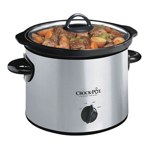 Rival Electric 3-Quart Slow Cooker 3 setting Stainless Steel party perfect! 