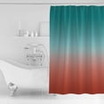 thumbnail image 2 of Red Cyan Shower Curtain, 72" x 72", Turquoise Gradient Waterproof Bathroom Curtain Washable Shower Curtain Set with 12 Hooks, 2 of 6