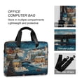thumbnail image 4 of 16" Laptop Briefcase for Work Travel Laptop Shoulder Bag Carrying Handbag Laptop Case Whimsical Christmas Scene, 4 of 8