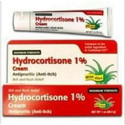 2 Pack - Hydrocortisone Cream with Aloe, 1%, 0.5oz Each