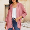 thumbnail image 4 of BiZtdJrK Mothers Day Gifts! Lightweight Cardigans for Women Oversized Bohemian Linen Long Shirts Button Down V Neck Kimono Fall Cover Ups Pink S, 4 of 6