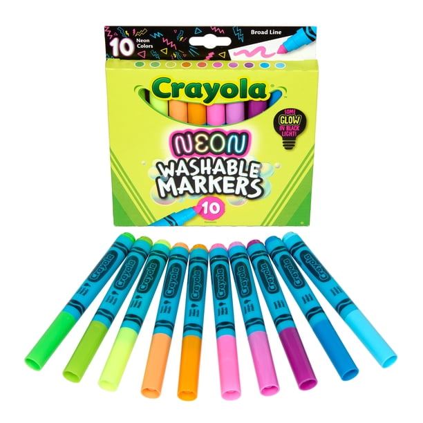 Neon Marker Set (10) | Art projects for office retail - Walmart