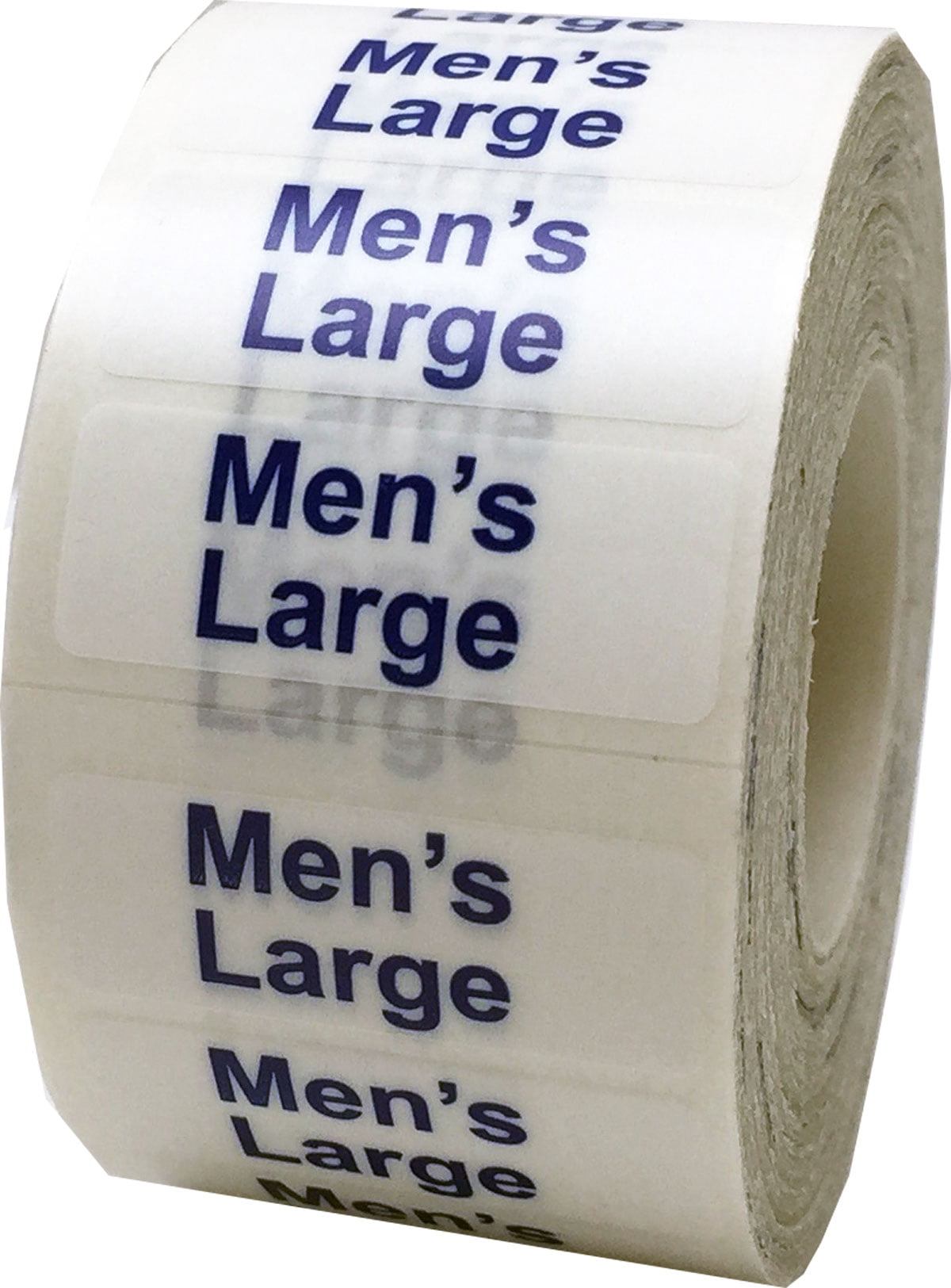 Wide Fit Sticker Men's Large Clear Clothing Size Strip Stickers, 1.25 x 5 Inches in Size ...
