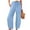*Light Blue, variant on ClodeEU Women's Elastic Waist Harem Capri Pants,Casual Loose Linen Baggy Cropped Trousers with Pockets Beige,Women's Plus L