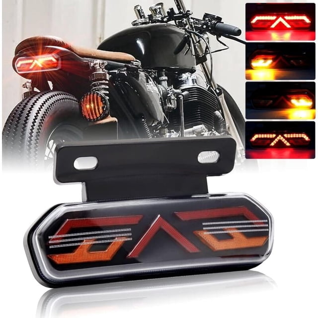 Multifunctional Motorcycle Tail Light 12V Universal Waterproof LED Brake Light Driving Lights Turn Signals for Motorcycle E-bike.