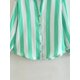 thumbnail image 3 of Camisa de gran tamaño a rayas for mujer, blusa de satén, camisas de manga larga con botones for camisas y blusas con cuello, 3 of 7