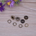 thumbnail image 3 of 100 juegos de ojales con arandela de cuero para reparación de manualidades (bronce) (8 mm), 3 of 8