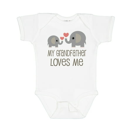 

Inktastic My Grandfather Loves Me Boys or Girls Baby Bodysuit