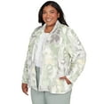 thumbnail image 3 of Alfred Dunner Womens Plus-Size Leaf Patchwork Cozy Knit Jacket, 3 of 4