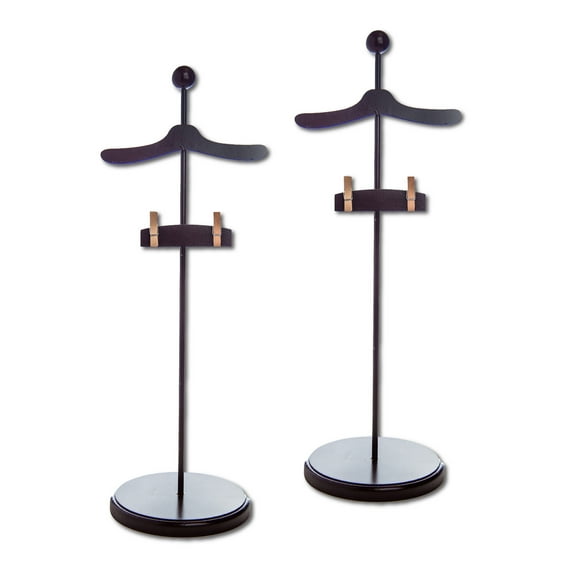 The Queen’s Treasures 18 Inch Doll Accessories, Set of 2 Wooden Doll Clothing Display Stands For Your Favorite Doll Clothing, Fits 15" and 18" Doll Outfit, Compatible For Use With American Girl Dolls