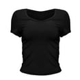 thumbnail image 3 of BILIKEYU Women's 2025 High End Slim Short Sleeved Round Neck T Shirt, Womens Tops, Western Dress for Women, T Shirts for Women, 3 of 6