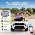 thumbnail image 2 of 24V Ride On Car for Kids, Licensed Toyota Tacoma 2 Seater Battery Powered Ride On Truck Toy with Remote Control, 4 Wheel Suspension, Colorful Lights, Music, Electric Car for Boys Girls 3–8, White, 2 of 12