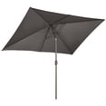 thumbnail image 1 of Outsunny Parasol de Patio Parasol de Jardin de Marché avec Manivelle Gris Foncé, 1 of 10