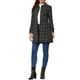 thumbnail image 2 of Abrigo de guisante de una sola botonadura INSPIRE CHIC para mujer, abrigo de invierno de cuadros, color negro, 2 of 6
