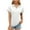 White, variant on Fesfesfes Basic Tees for Women Women Fashion Turndown Collar Short Sleeve Shirt Casual Loose Shirt Tops Womens T Shirt S(US:4)