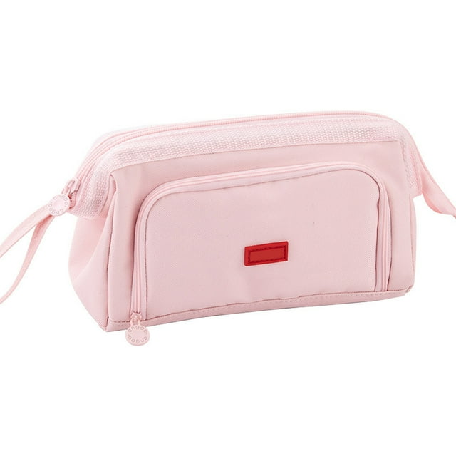 Large Capacity Pencil Case Bag With Zipper Closure Storage Handheld Simple Stationery Bag For Kids