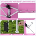 thumbnail image 6 of Gymax 10 x 10 FT Pop up Canopy Tent w/Carrying Bag 4 Sandbags 8 Stakes 4 Wind Ropes Pink, 6 of 10