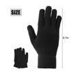 thumbnail image 3 of Gustave Men Women Thermal Insulated Winter Warm Gloves Touch Screen Texting Gloves Elastic Cuff Soft Knit Wool "Black", 3 of 8