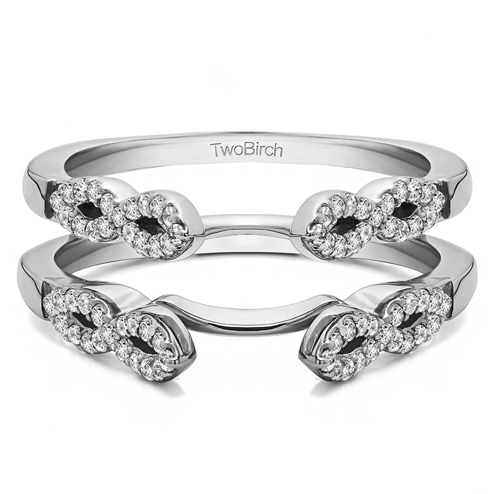 TwoBirch Brilliant Moissanite Mounted in Sterling Silver Infinity