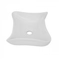thumbnail image 5 of Squirly Bathroom Vessel Sink Vanity Counter Top 14.3" W White Ceramic Modern Sink Renovators Supply, 5 of 6