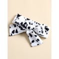 thumbnail image 4 of Franhais Baby Girls Shorts Set, Sleeveless Romper with Splash Ink Print Shorts and Bowknot Hairband, 4 of 9