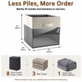 thumbnail image 3 of FOUKUS 4 Pack 11 Inch Fabric Storage Cubes: 25 lb Reinforced Structure with Clear Front Window, Collapsible Cube Storage Bin Organizer for Closet Shelf, Clothes, Toys, Dorm Room, 3 of 7
