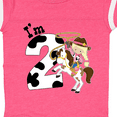 thumbnail image 4 of Inktastic I'm Two-cowgirl riding horse birthday Girls Baby Bodysuit, 4 of 5