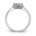 thumbnail image 2 of Solid 14K White Gold Complete Diamond Cluster Engagement Ring Size 6 (.498 cttw.), 2 of 8