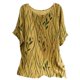 thumbnail image 1 of Gibobby Camiseta de manga corta para mujer Camiseta cuello redondo estampada manga corta informal suelta a la moda para mujer(Amarillo,XL), 1 of 3