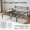 thumbnail image 6 of Sailvan Queen Bed Frame, Metal Bed Frames Queen with Headboard & 12.5'' Under Bed Storage, Heavy Duty Platform Bed, No Box Spring Needed, 1200 lbs Capacity, Black, 6 of 11