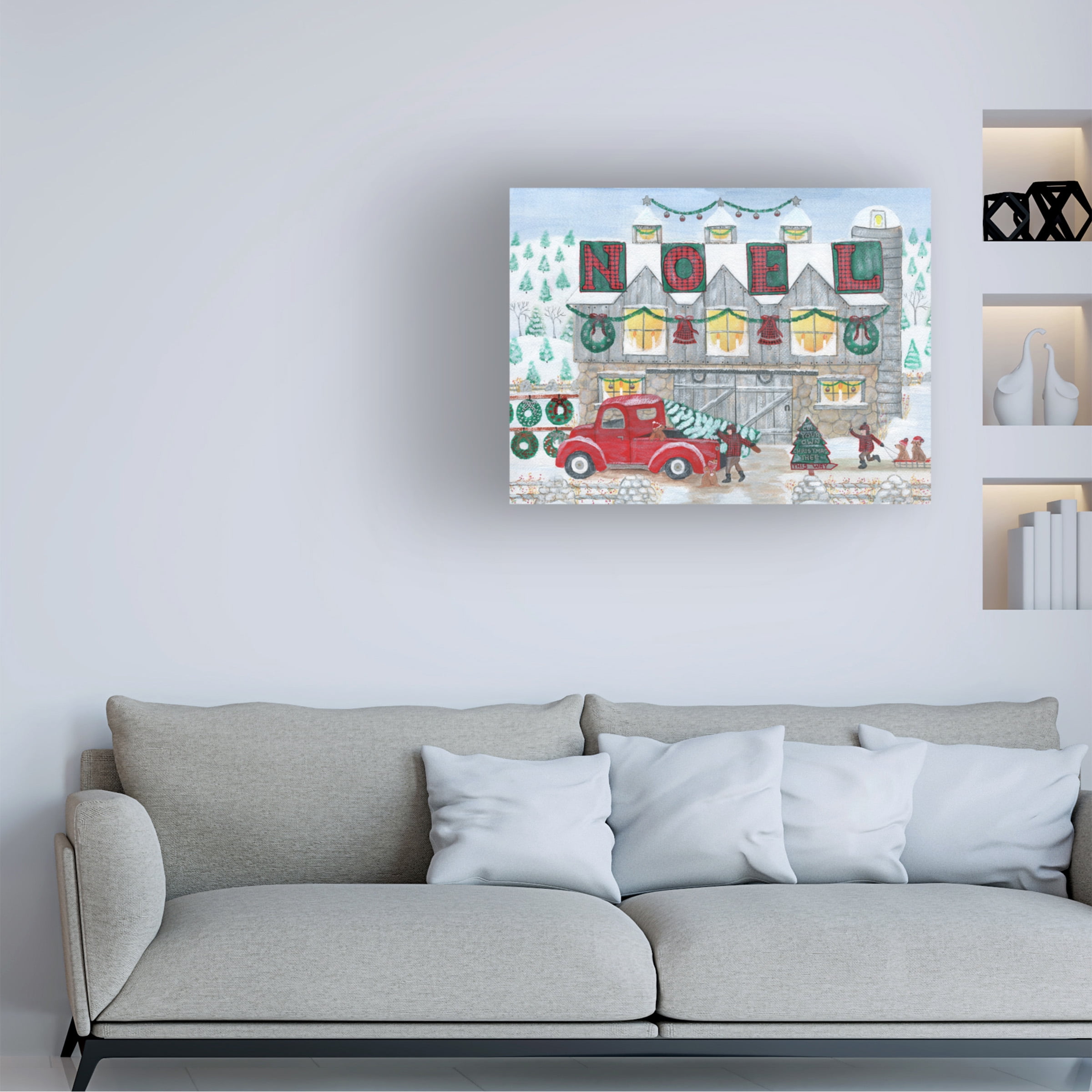 Cheryl Bartley 'Noel Christmas Tree Farm' Canvas Art