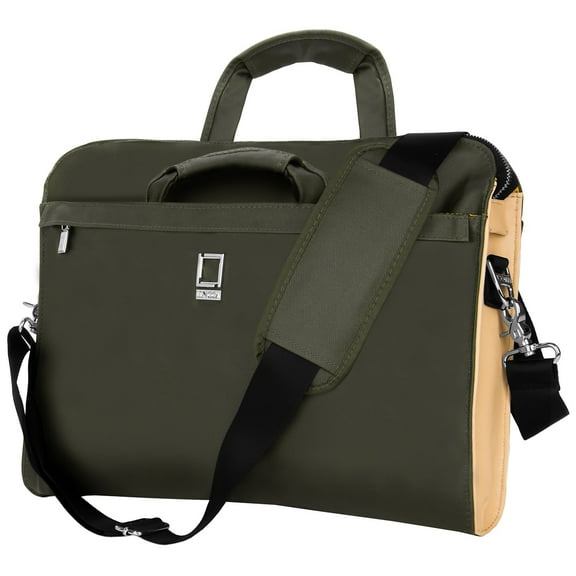 Lencca Messenger Bag Notebook Case fits 13.3 Inch Laptop Forest Green (PT_LENLEA121_13)