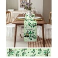thumbnail image 4 of Table Runner 48 Inches Long for Kitchen Dining, St. Patrick's Day Dresser Scarf Farmhouse, Dining Table Decorations for Wedding/Parties, Green Ombre Lucky Tree Gnomes 13 x 48 In, 4 of 9