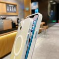 thumbnail image 5 of For iPhone 14 Frosted Gradient MagSafe Magnetic Phone Case (Blue),iPhone 15, 5 of 5