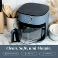 thumbnail image 2 of COOK WITH COLOR Air Fryer, 5.2Qt Glass Air Fryer, 1400W, 8 Presets, Gray, 2 of 7