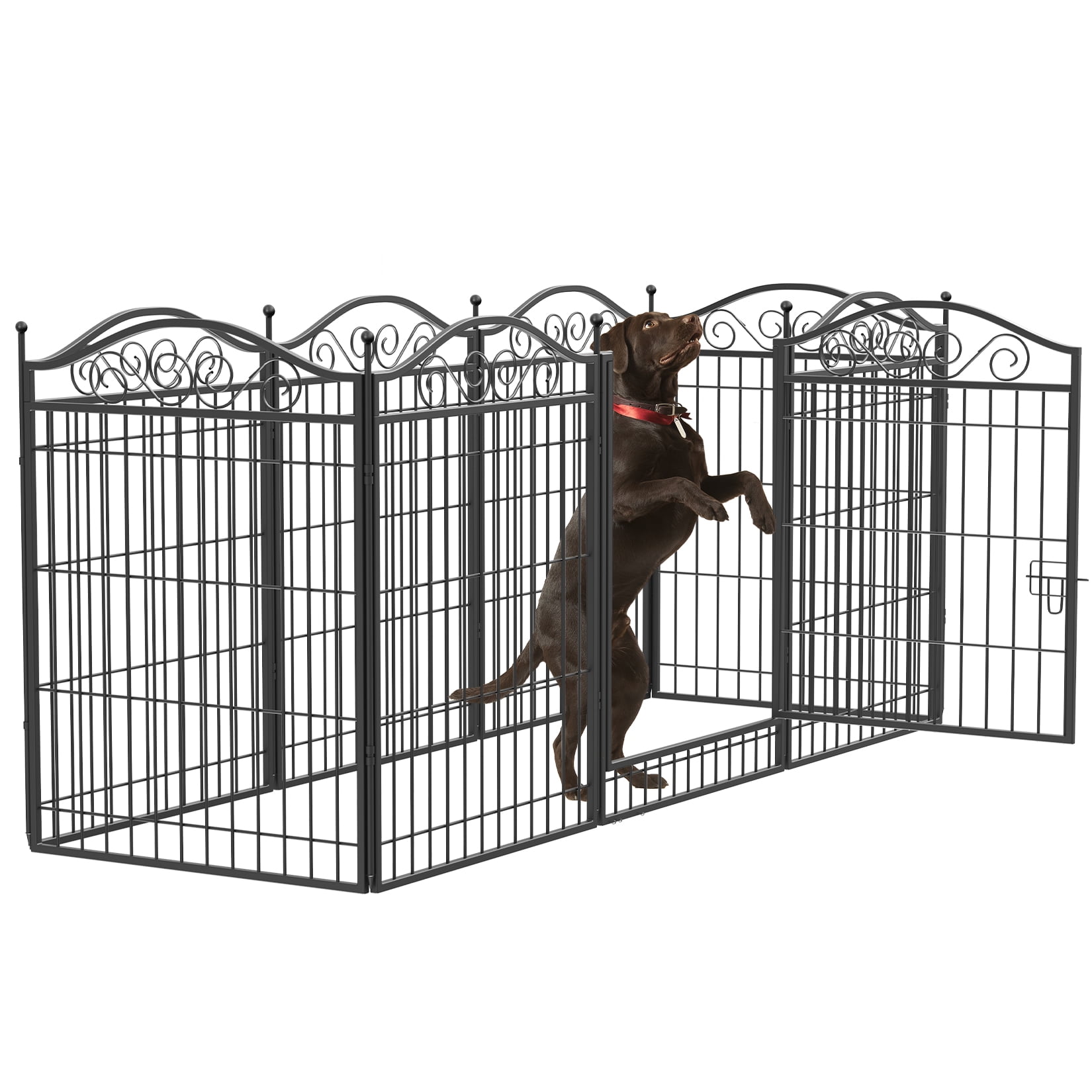 BingoPaw Folding 8-Panel Heavy Duty Metal Pet Pen Dog Exercise Fence