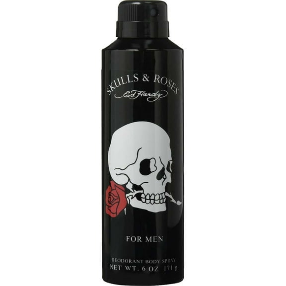 Ed Hardy Skulls and Roses by Ed Hardy for Men 6oz Deodorant Body Spray