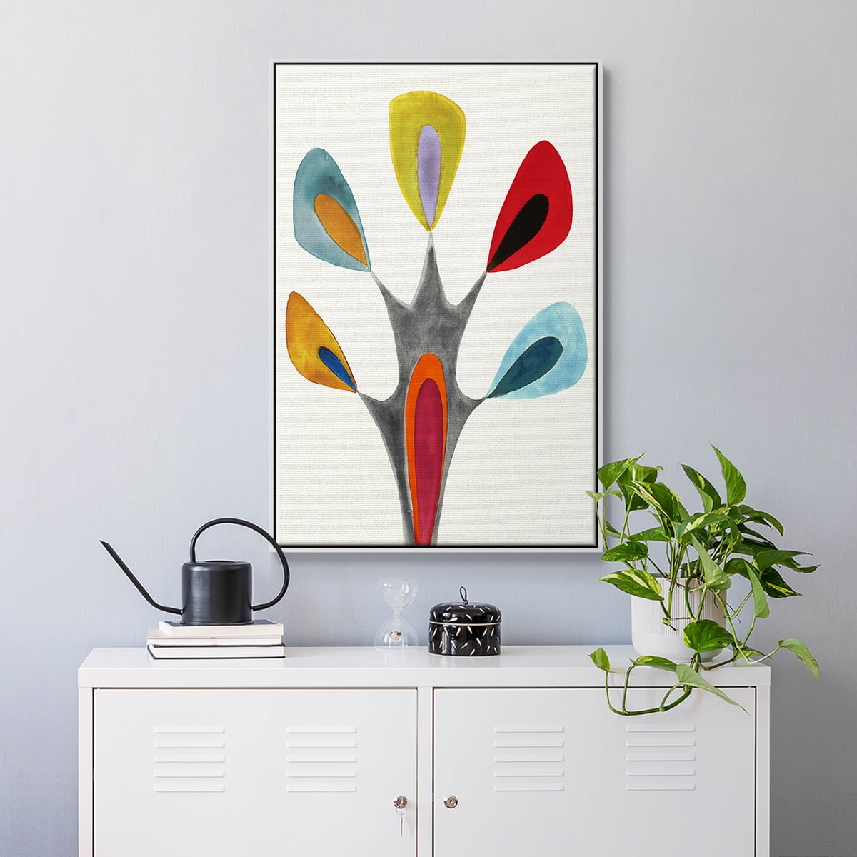 Magic Tricks II Framed Premium Gallery Wrapped Canvas - Ready to Hang - 25 x 37 - White Floating Frame