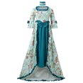thumbnail image 2 of Womens Halloween Costumes 2024 Cosplay Gothic Dresses Fashion Women Vintage Gothic Court Square Collar Patchwork Bow Dress, 2 of 4