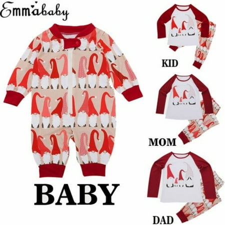 

Christmas Family Fashion Matching Adult Women Kids Baby Nightwear Sleepwear Sets