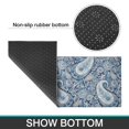 thumbnail image 6 of Blue Pioneer Flower and Paisley Pattern (3) Kitchen Rugs Sets Of 2,Anti Fatigue Kitchen Mat Rugs Non Slip Washable,Decorative Kitchen Floor Mats for Kitchen,Sink,Laundry,17"x30"+17"x47", 6 of 7