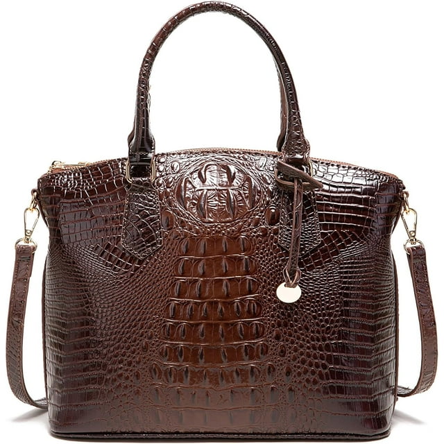 LHSHID Women Purse Satchel Bag Long Crossbody Classy Tote Bag Top Handle Vegan Leather Ladies Handbags Embossed Pattern