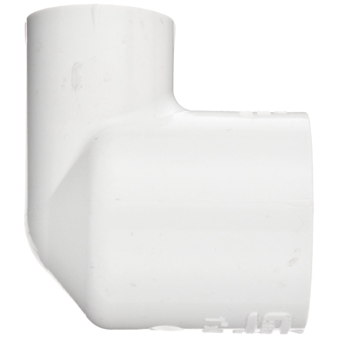 Schedule 40 Spears 406 Series PVC Pipe Fitting 90 Degree Elbow White 1-1/2 x 1 Socket 