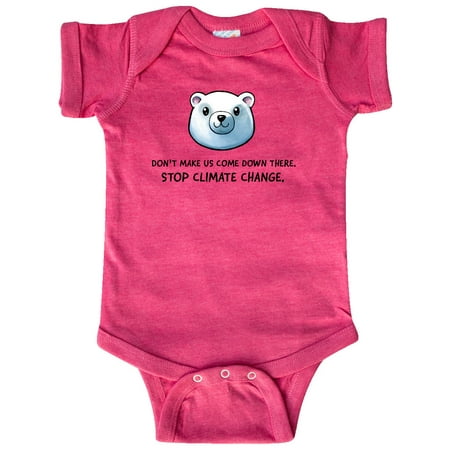

Inktastic Don t Make Us Come Down There Stop Climate Change Polar Bear Gift Baby Boy or Baby Girl Bodysuit