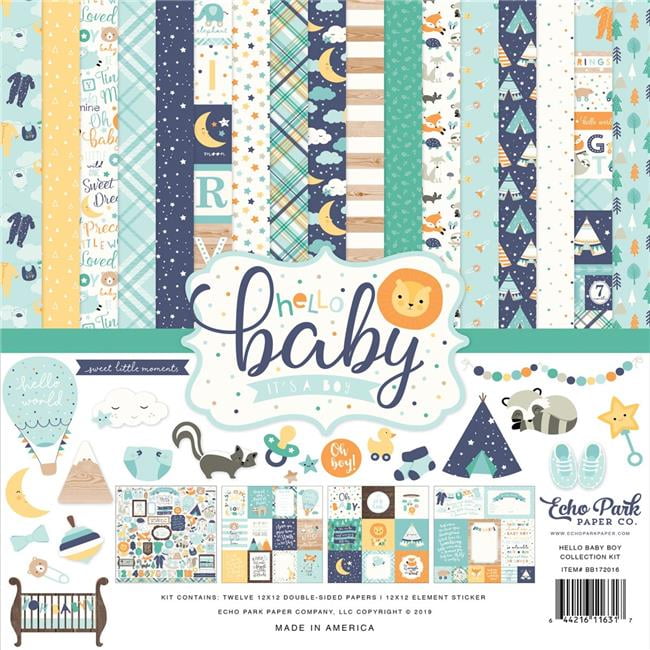 Echo Park Collection Kit 12'X12'-Hello Baby Boy