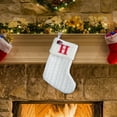 thumbnail image 2 of CuiLiyq Christmas Stockings with Initials, 7.8 Inches Small Embroidered Letter Knit White Christmas Stocking, for Family Holiday Decorations and Xmas Tree Fireplace ( H ), 2 of 5