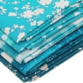 thumbnail image 4 of Threadart 5 Fat Quarters Fabric Bundles - Teal Vintage Prints 100% Cotton - Quilting and Sewing, 4 of 8